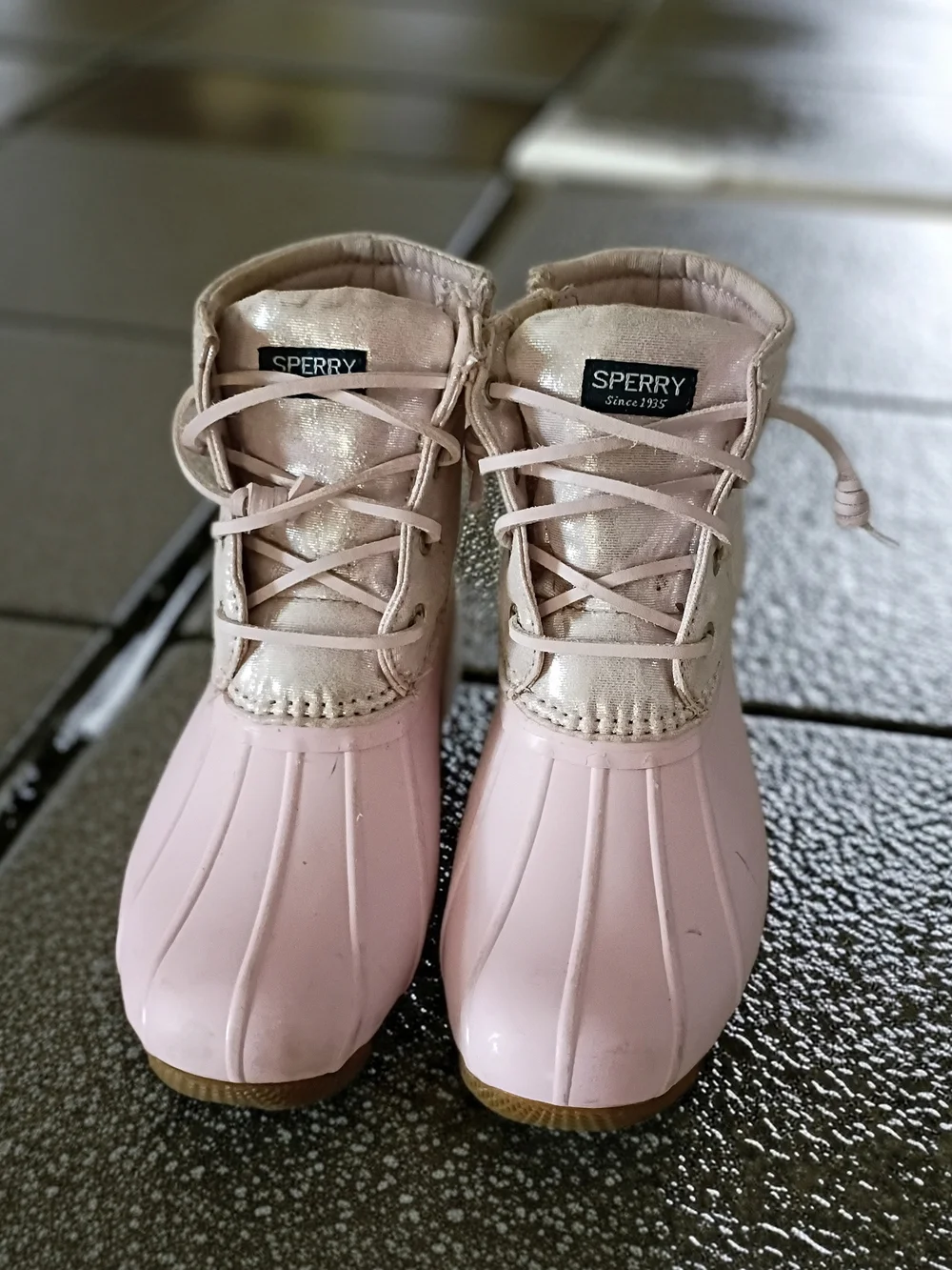 Sperry Pink Duck Boots